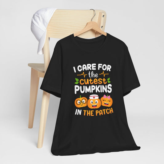 I Care for the Cutest Pumpkins in the Patch Short Sleeve Tee