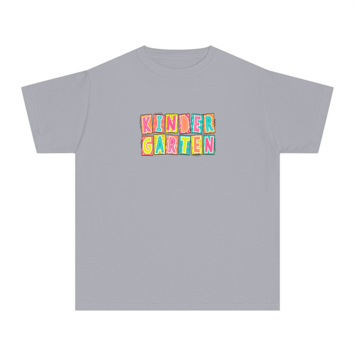 Kindergarten Neon Blocks Youth Short Sleeve Tee