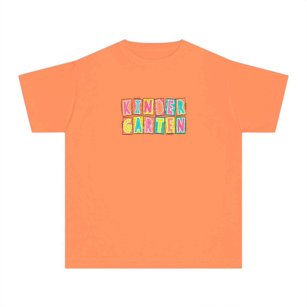 Kindergarten Neon Blocks Youth Short Sleeve Tee