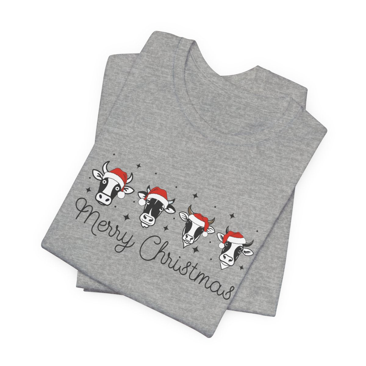 Merry Christmas Cows Short Sleeve Tee