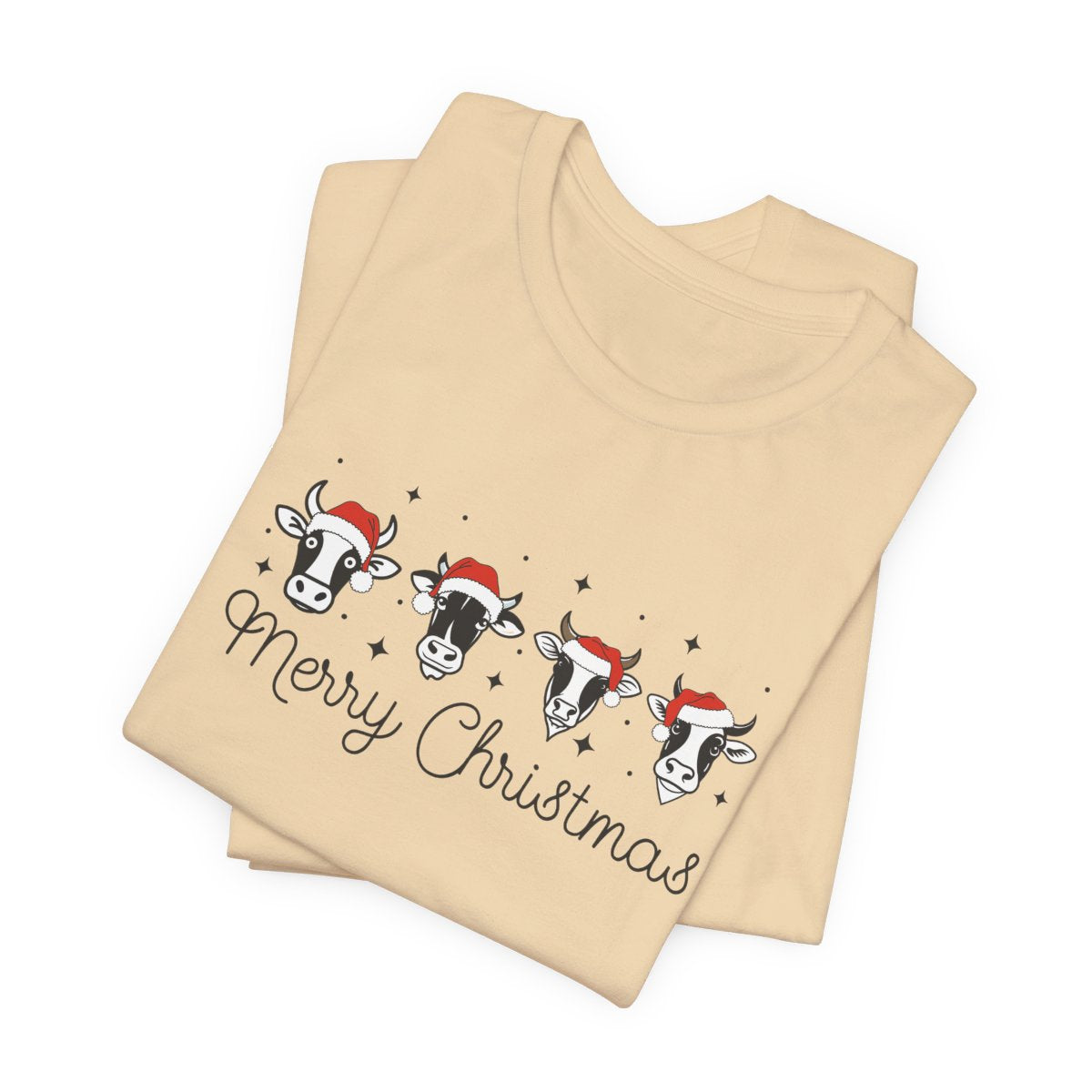 Merry Christmas Cows Short Sleeve Tee