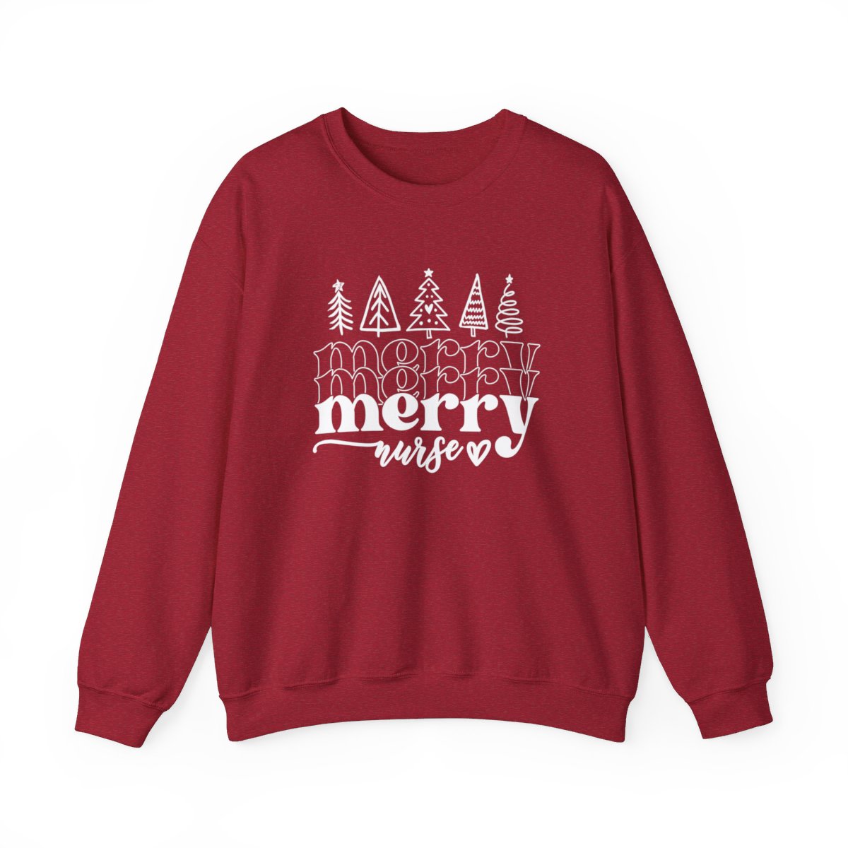 Merry Nurse Trees Long Sleeve Sweatshirt