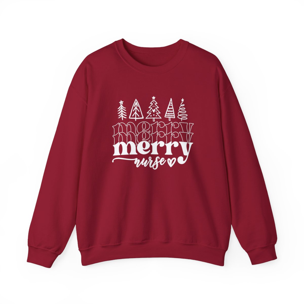 Merry Nurse Trees Long Sleeve Sweatshirt