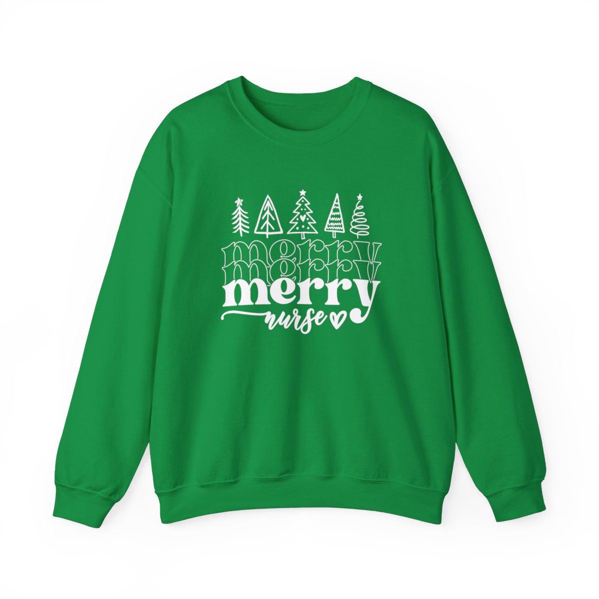 Merry Nurse Trees Long Sleeve Sweatshirt