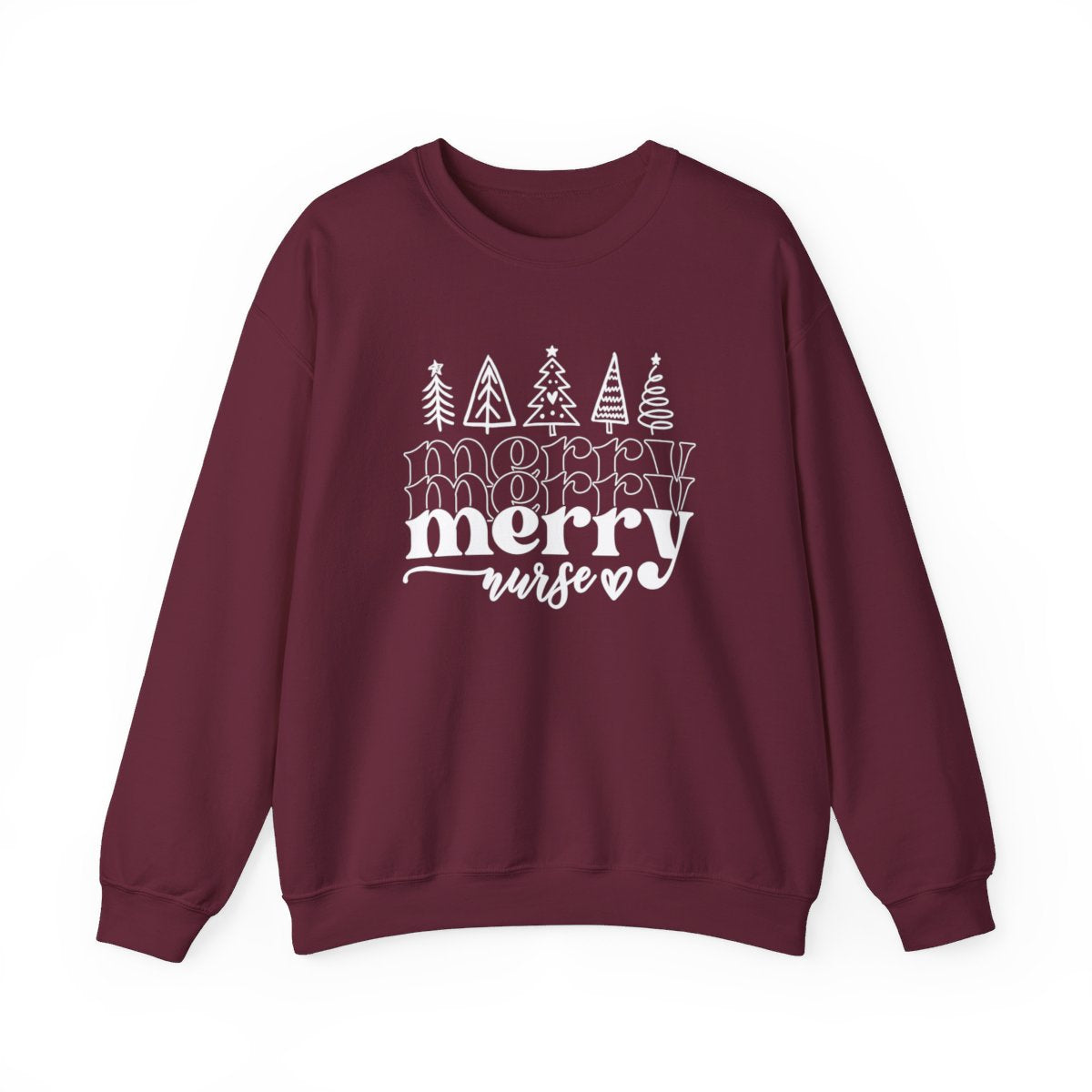 Merry Nurse Trees Long Sleeve Sweatshirt