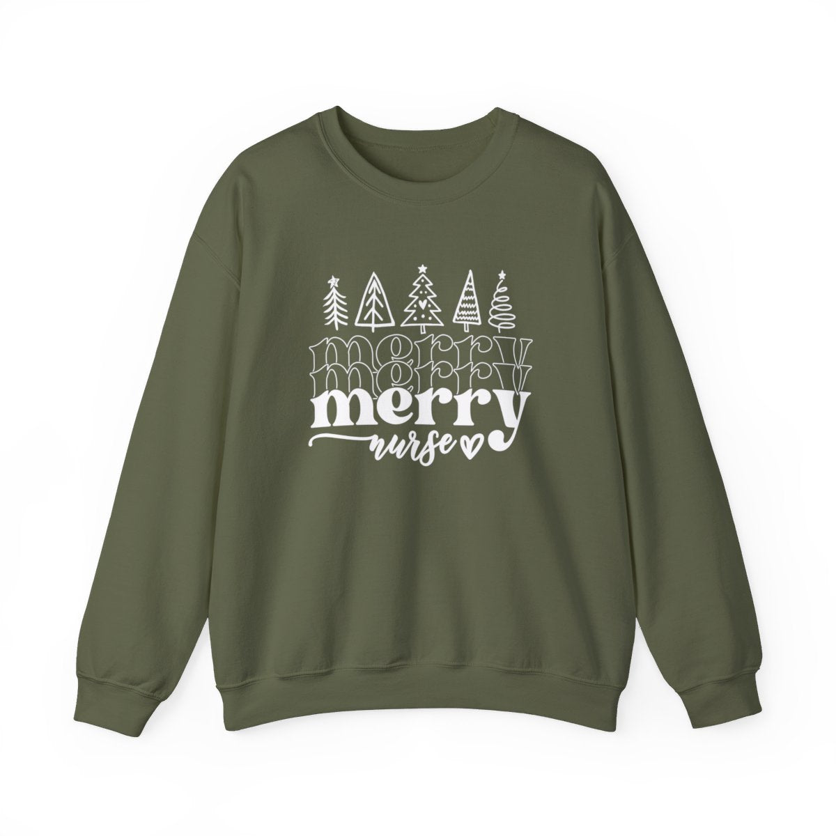 Merry Nurse Trees Long Sleeve Sweatshirt