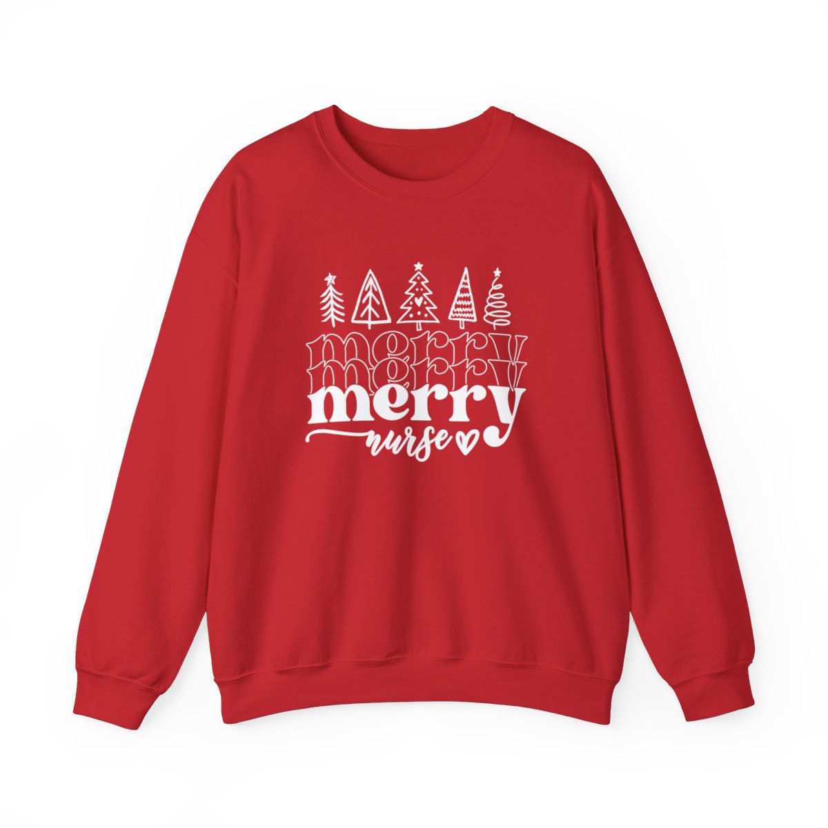 Merry Nurse Trees Long Sleeve Sweatshirt