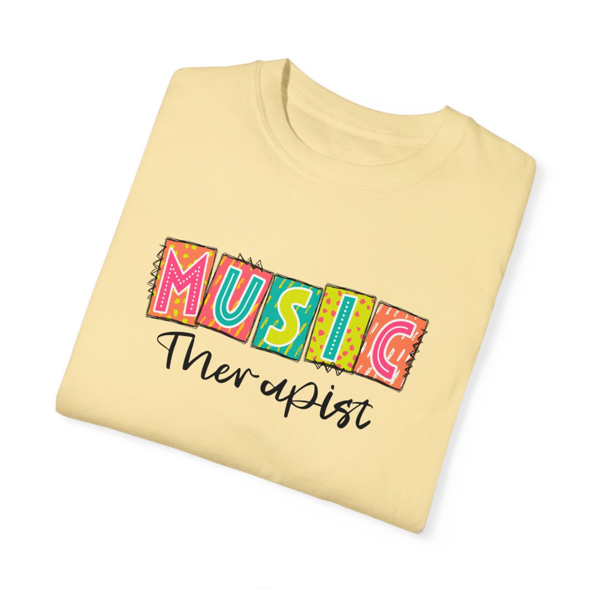 Music Therapist Neon Blocks Short Sleeve Tee