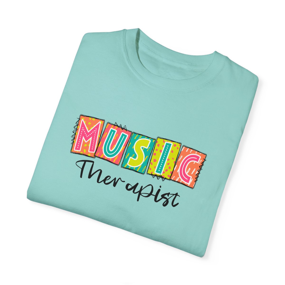 Music Therapist Neon Blocks Short Sleeve Tee