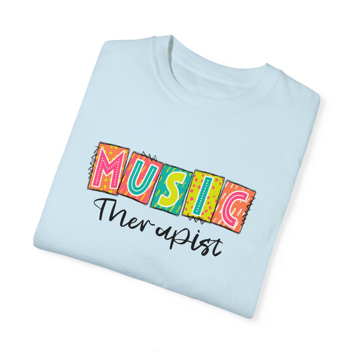 Music Therapist Neon Blocks Short Sleeve Tee