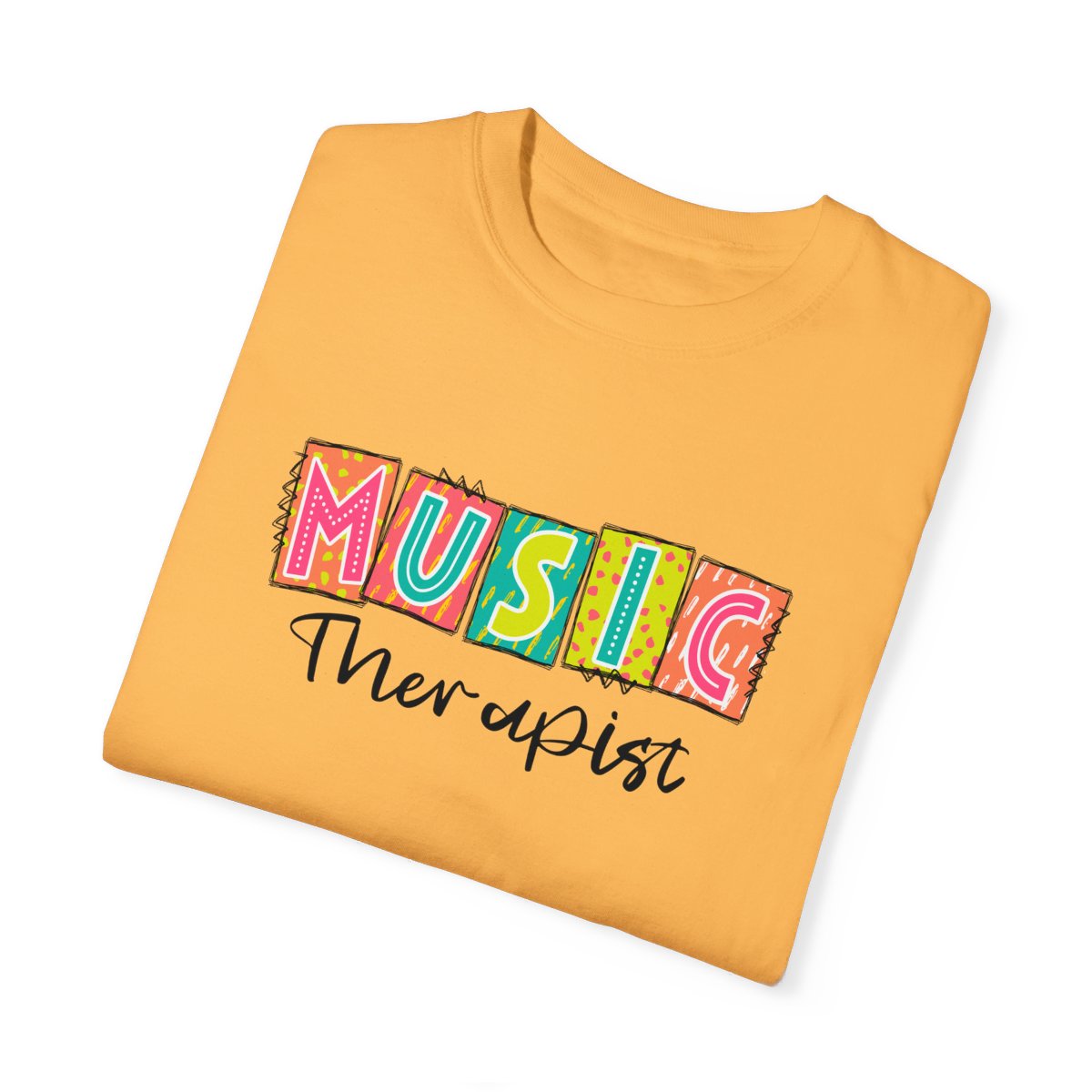 Music Therapist Neon Blocks Short Sleeve Tee