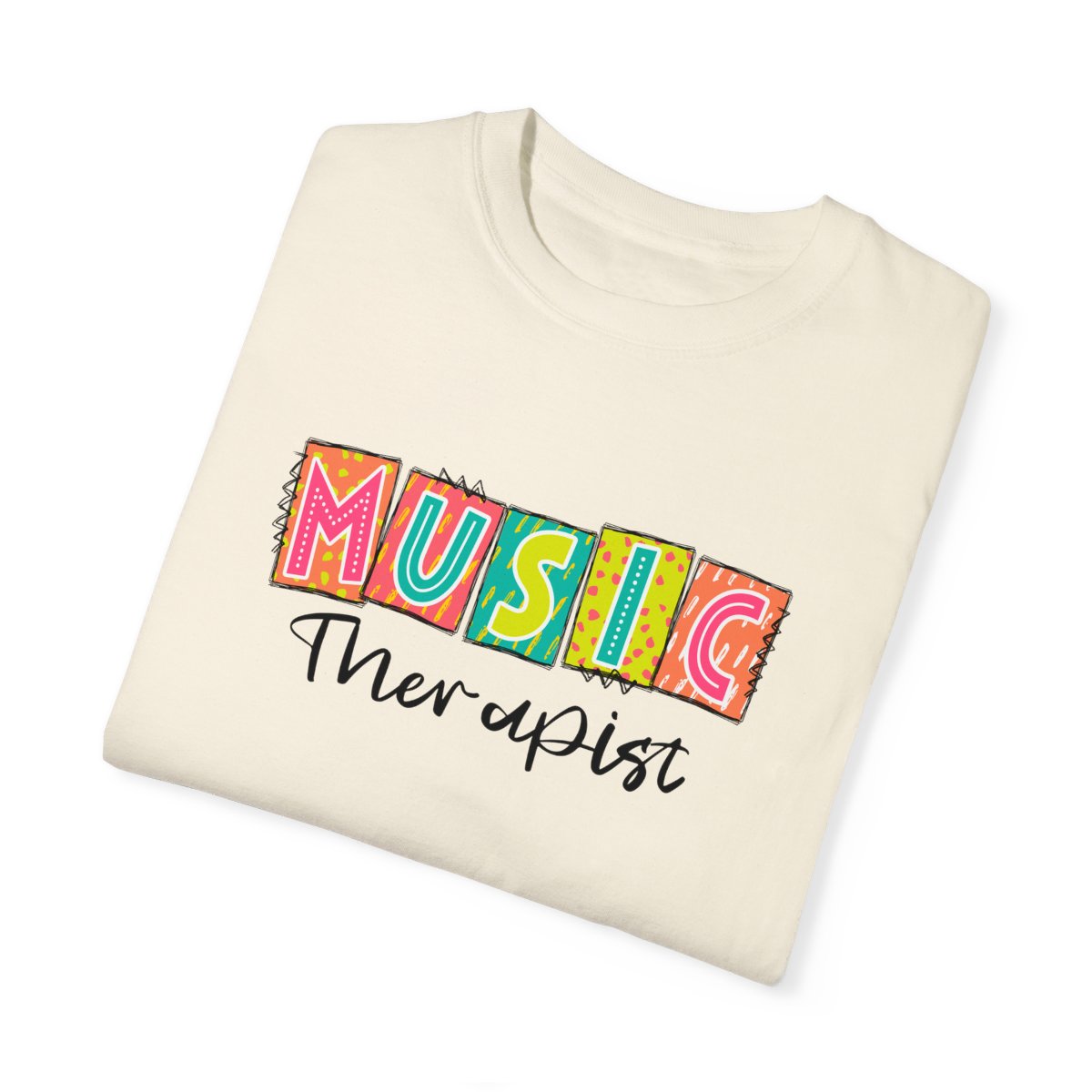 Music Therapist Neon Blocks Short Sleeve Tee