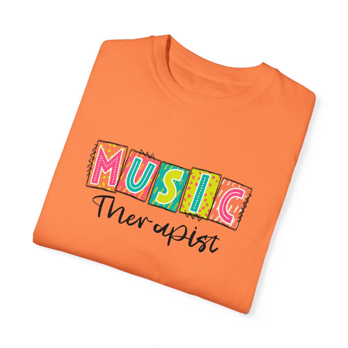 Music Therapist Neon Blocks Short Sleeve Tee