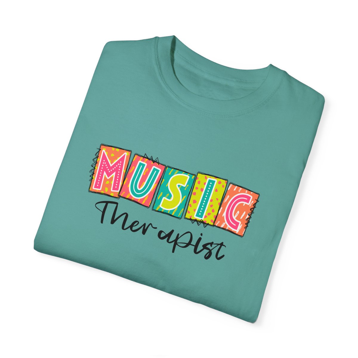 Music Therapist Neon Blocks Short Sleeve Tee