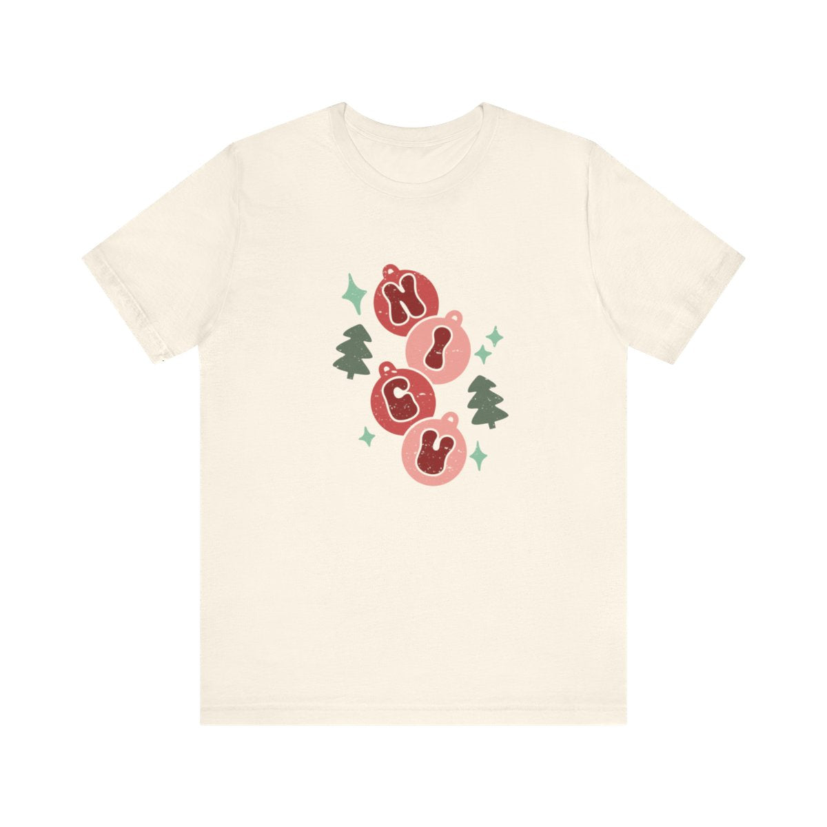 NICU Stacked Christmas Distressed Short Sleeve Tee