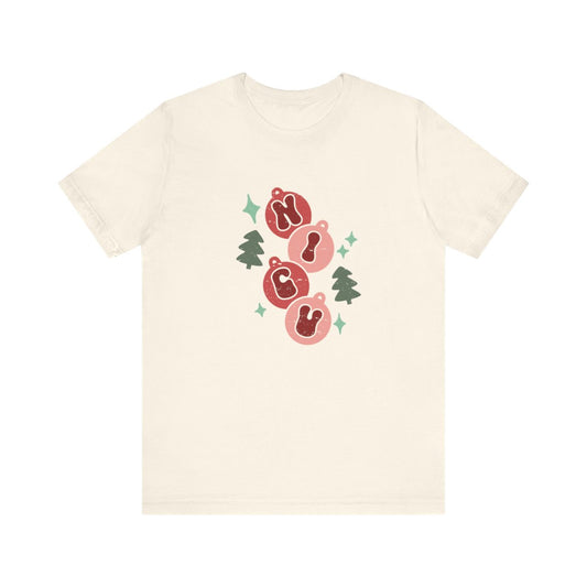 NICU Stacked Christmas Distressed Short Sleeve Tee