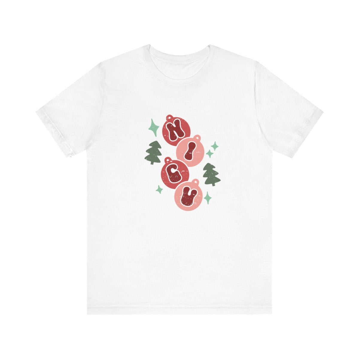 NICU Stacked Christmas Distressed Short Sleeve Tee