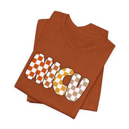 NICU Checkered Fall Short Sleeve Tee