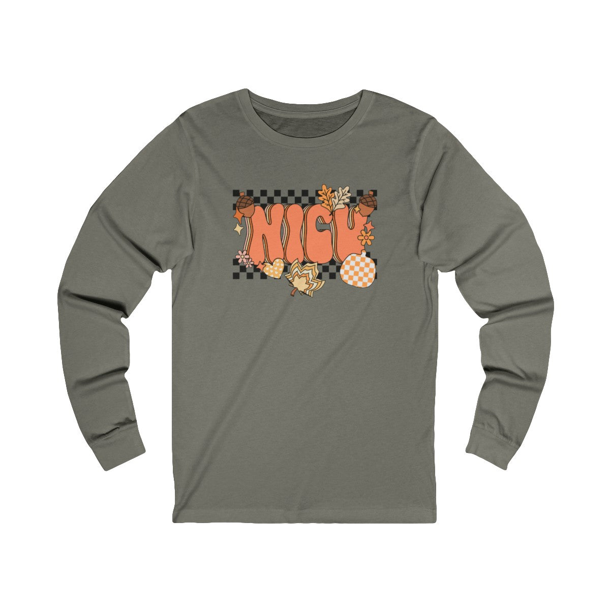NICU Fall Pattern Long Sleeve Tee