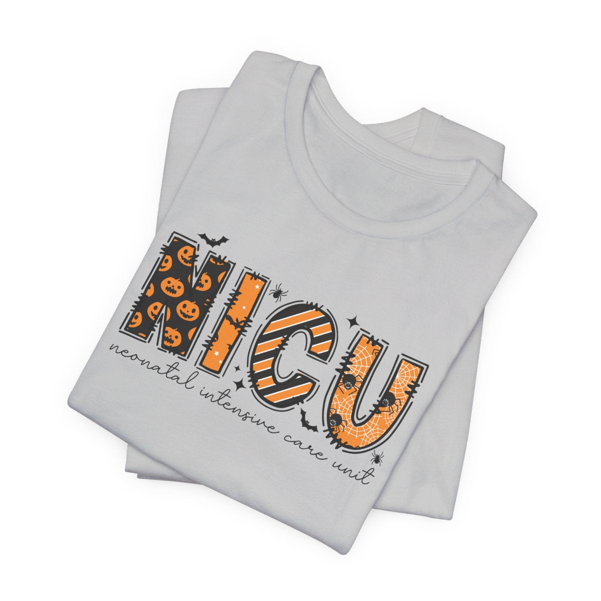 NICU Halloween Orange Short Sleeve Tee