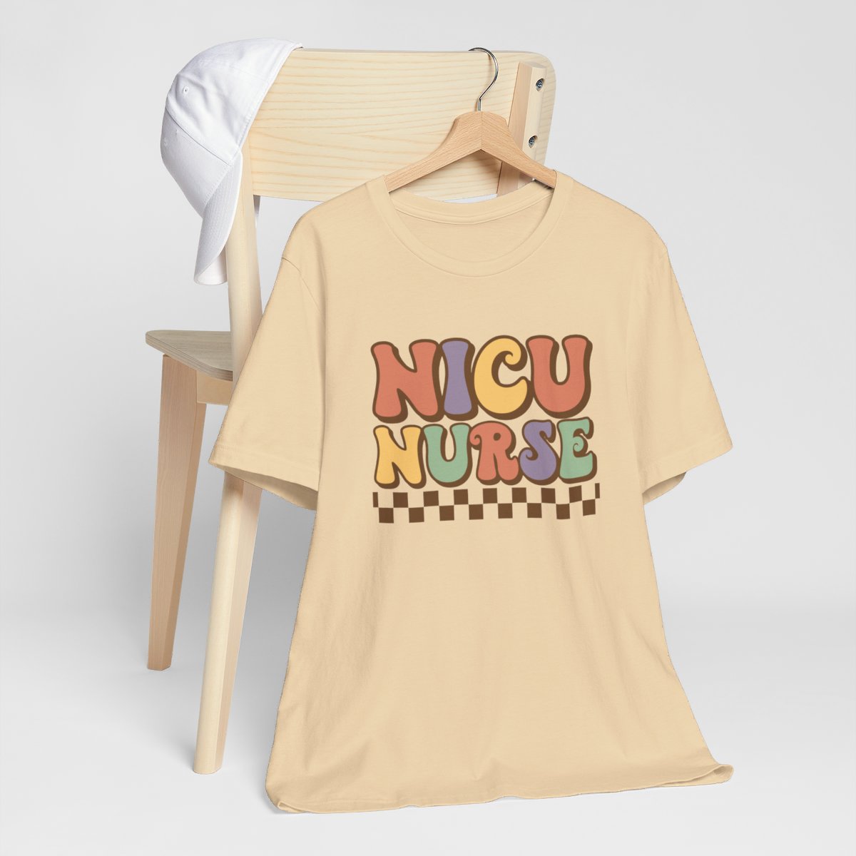 NICU Nurse Checkered Underline Short Sleeve Tee