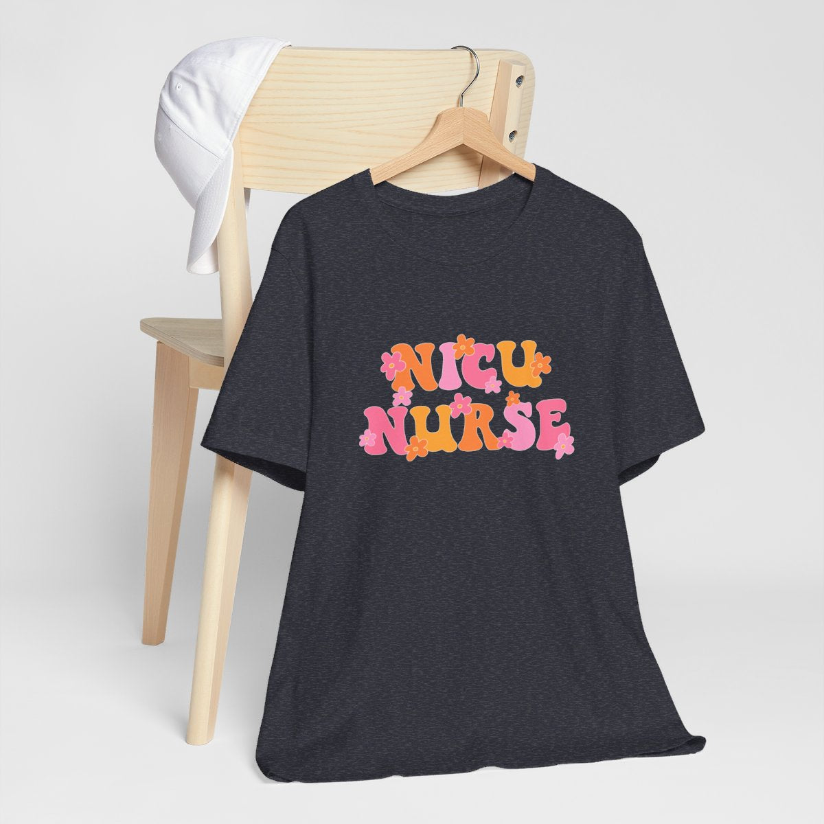 NICU Nurse Retro Floral Short Sleeve Tee