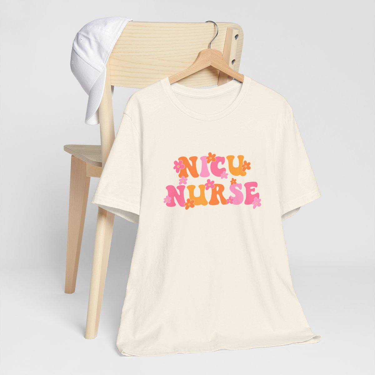 NICU Nurse Retro Floral Short Sleeve Tee