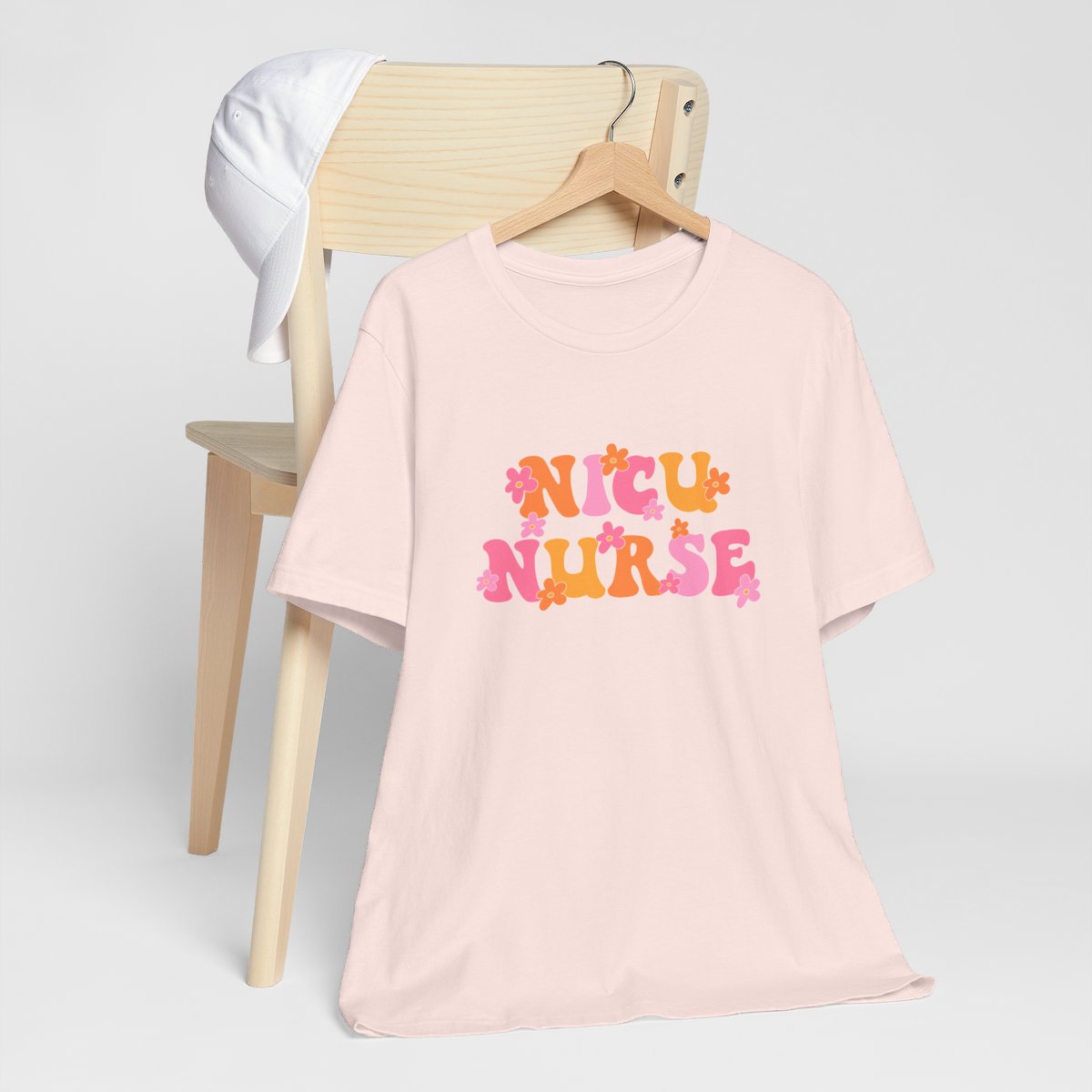 NICU Nurse Retro Floral Short Sleeve Tee