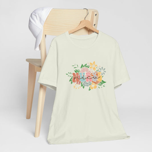 NICU Nurse Flower Short Sleeve Tee