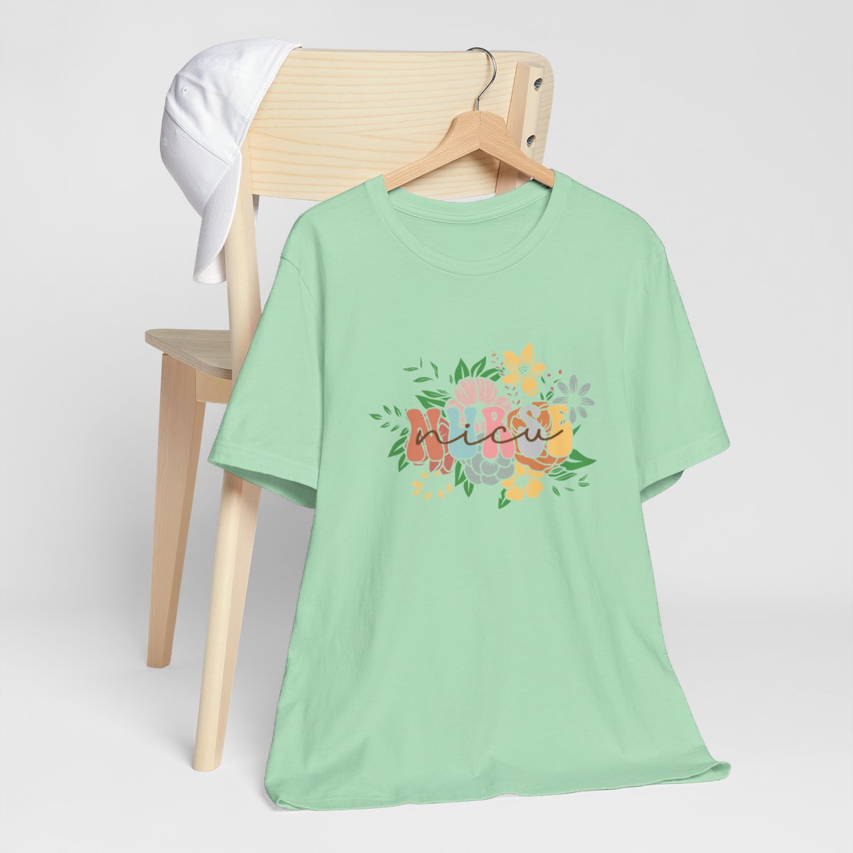 NICU Nurse Flower Short Sleeve Tee