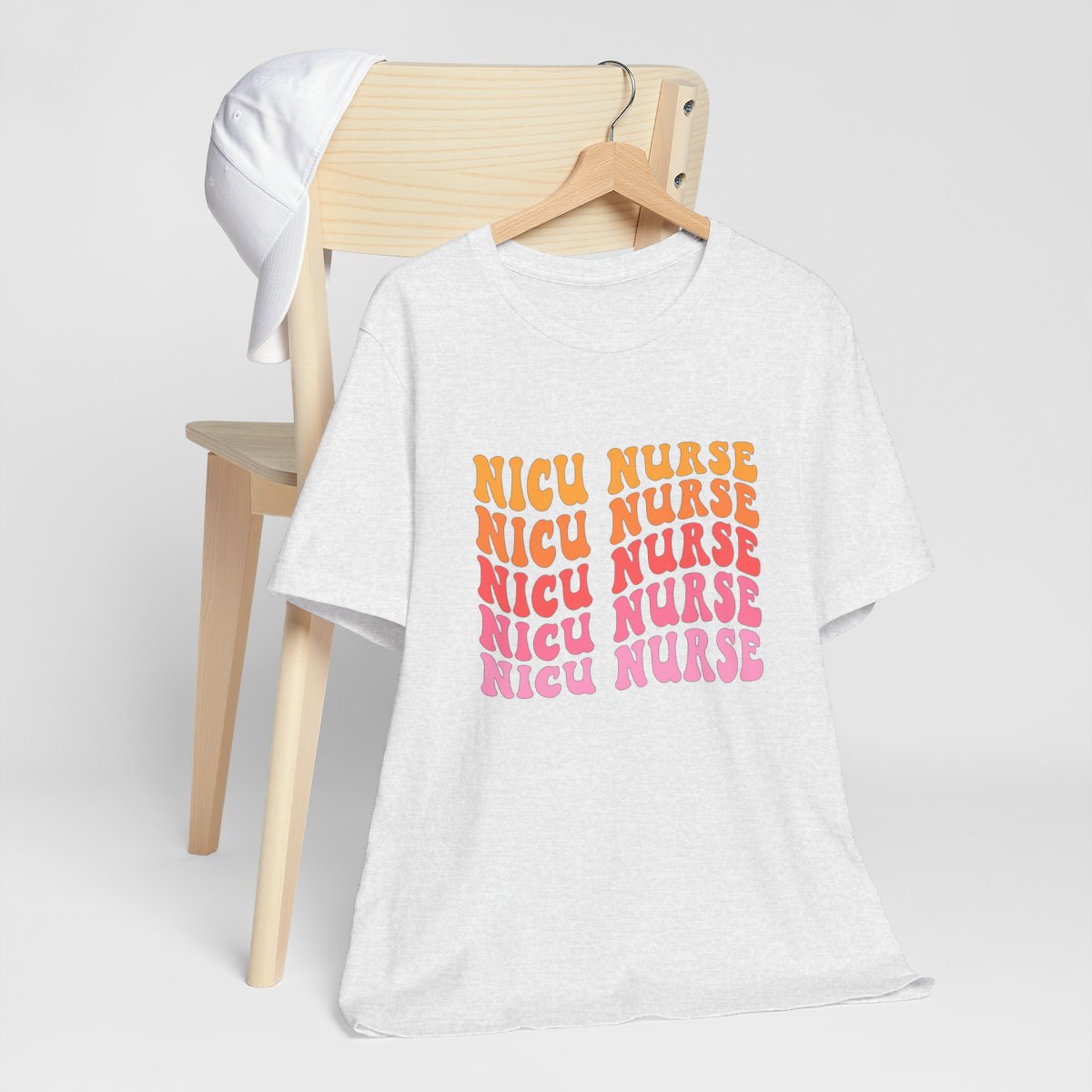 Retro NICU Nurse Wave Short Sleeve Tee