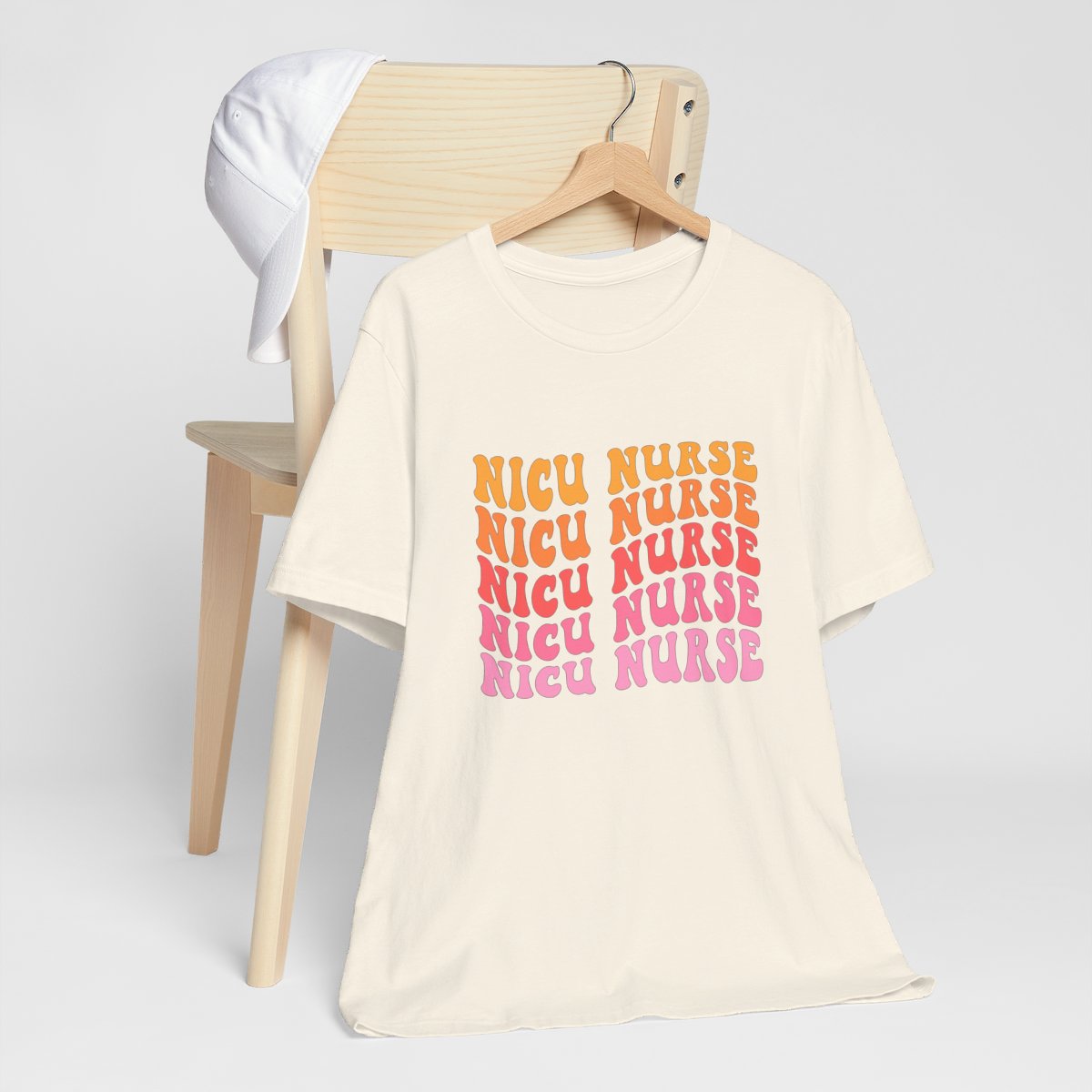 Retro NICU Nurse Wave Short Sleeve Tee