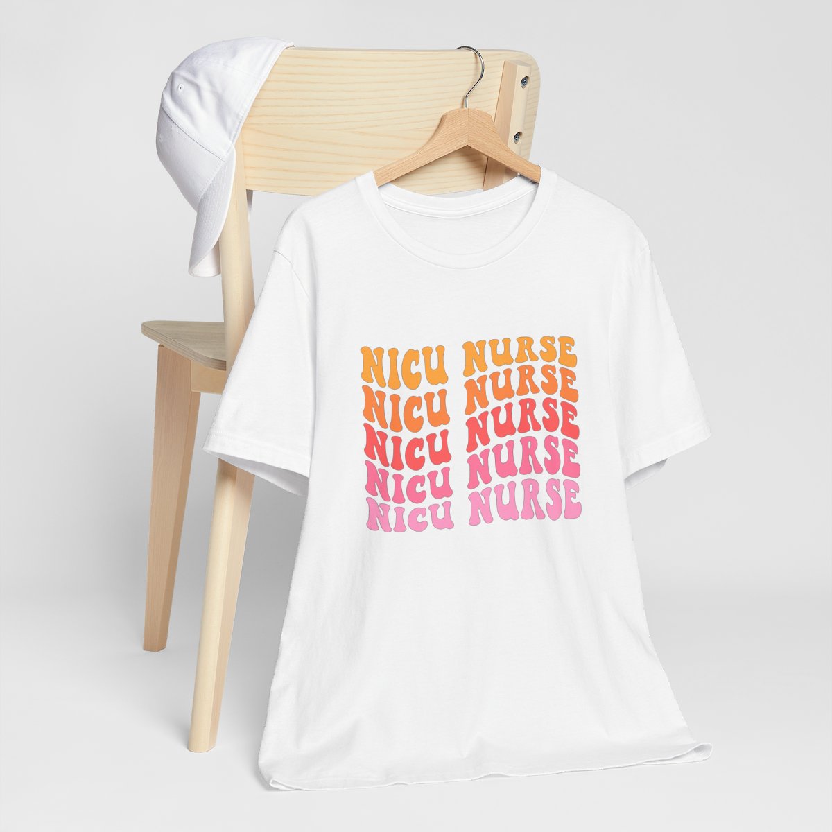Retro NICU Nurse Wave Short Sleeve Tee