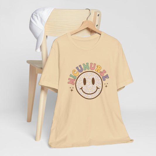 NICU Nurse Smiley Short Sleeve Tee