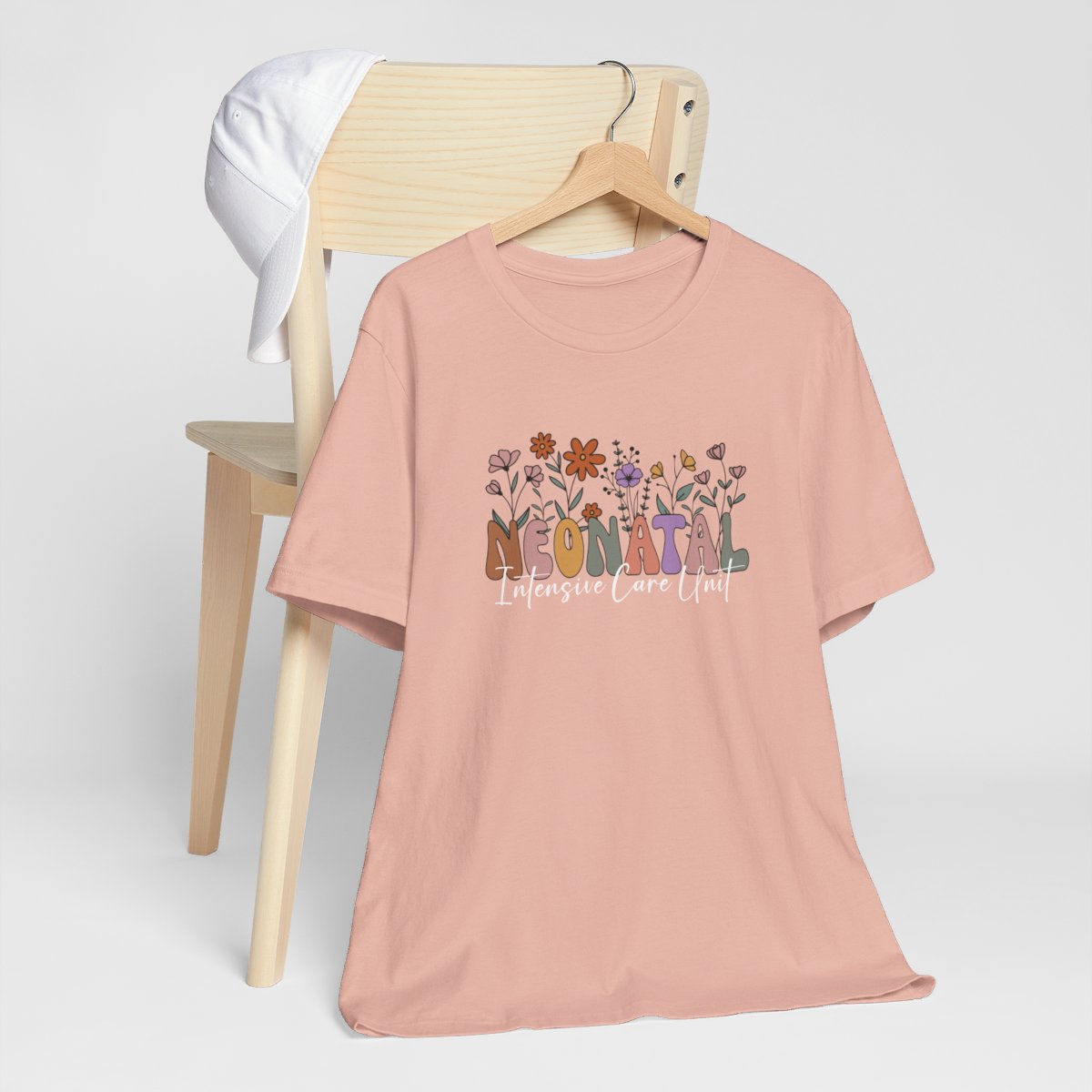 Neonatal Intensive Care Unit Retro Flower Short Sleeve Tee