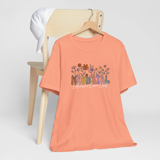 Neonatal Intensive Care Unit Retro Flower Short Sleeve Tee