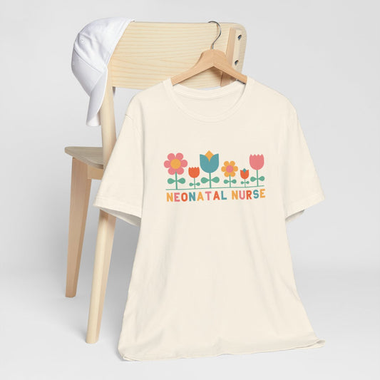 Neonatal Nurse Floral Short Sleeve Tee