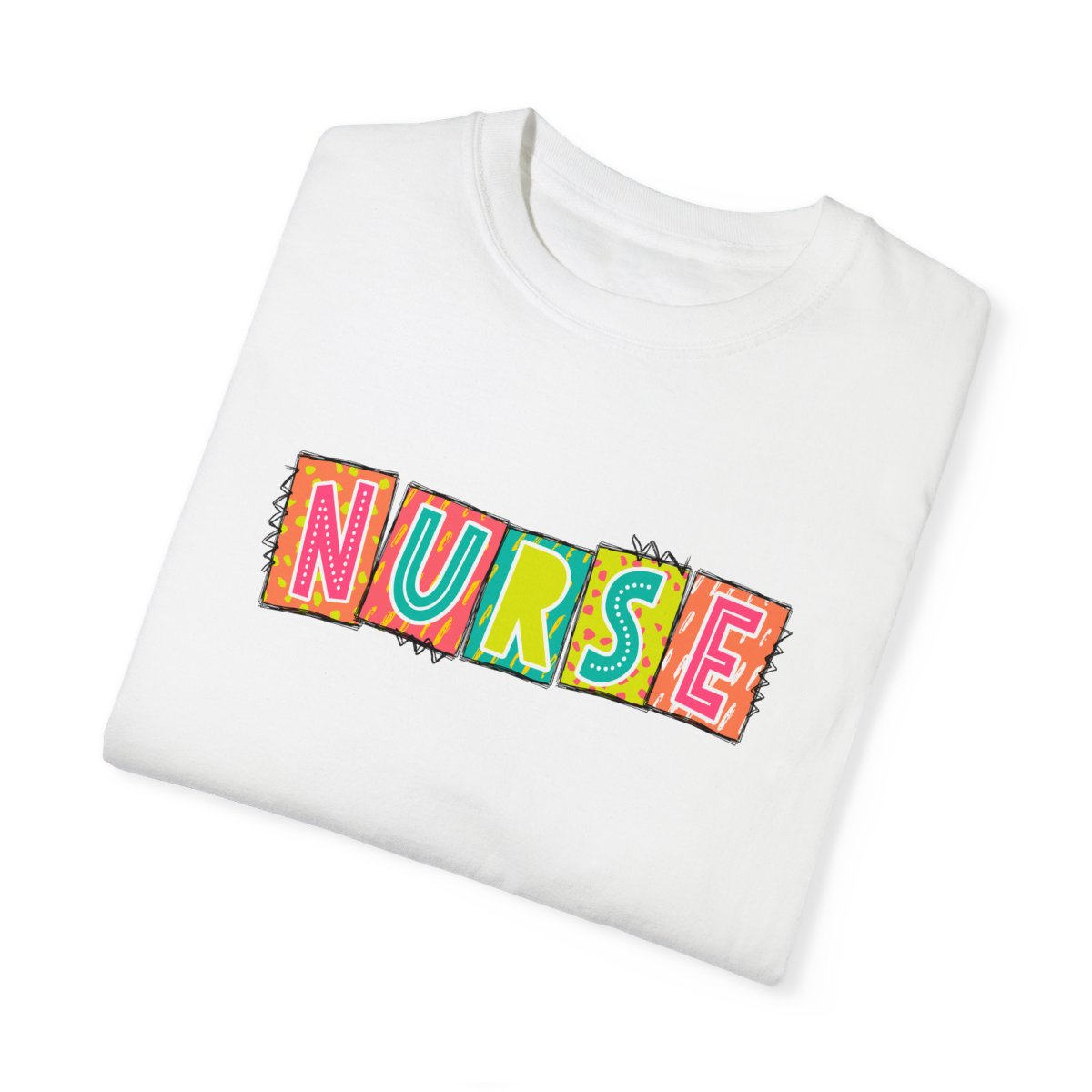 Nurse2 Neon Blocks Short Sleeve Tee