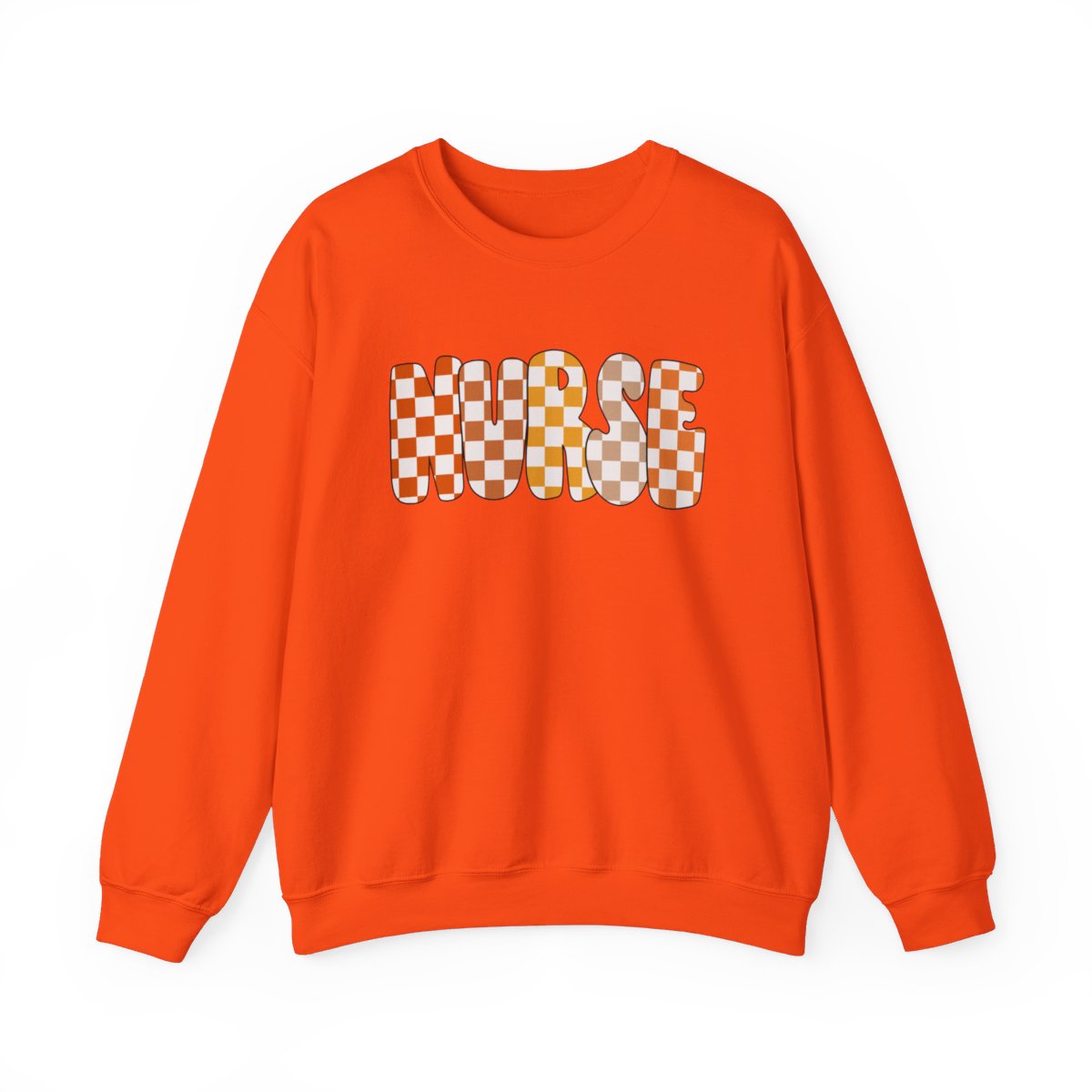 Nurse Checkered Fall Long Sleeve Sweatshirt