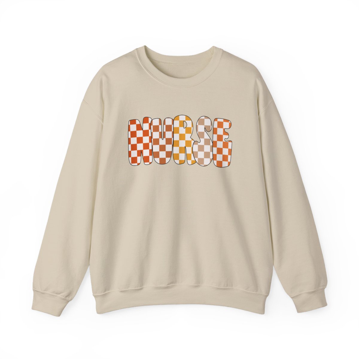 Nurse Checkered Fall Long Sleeve Sweatshirt