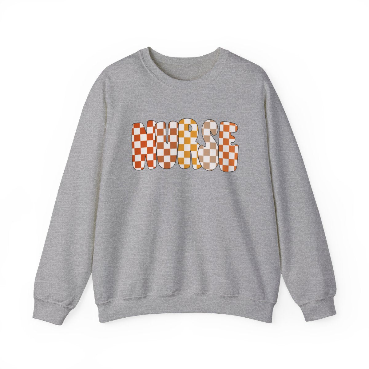 Nurse Checkered Fall Long Sleeve Sweatshirt