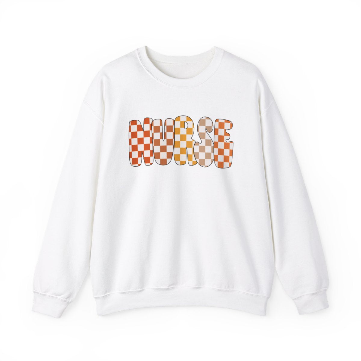 Nurse Checkered Fall Long Sleeve Sweatshirt