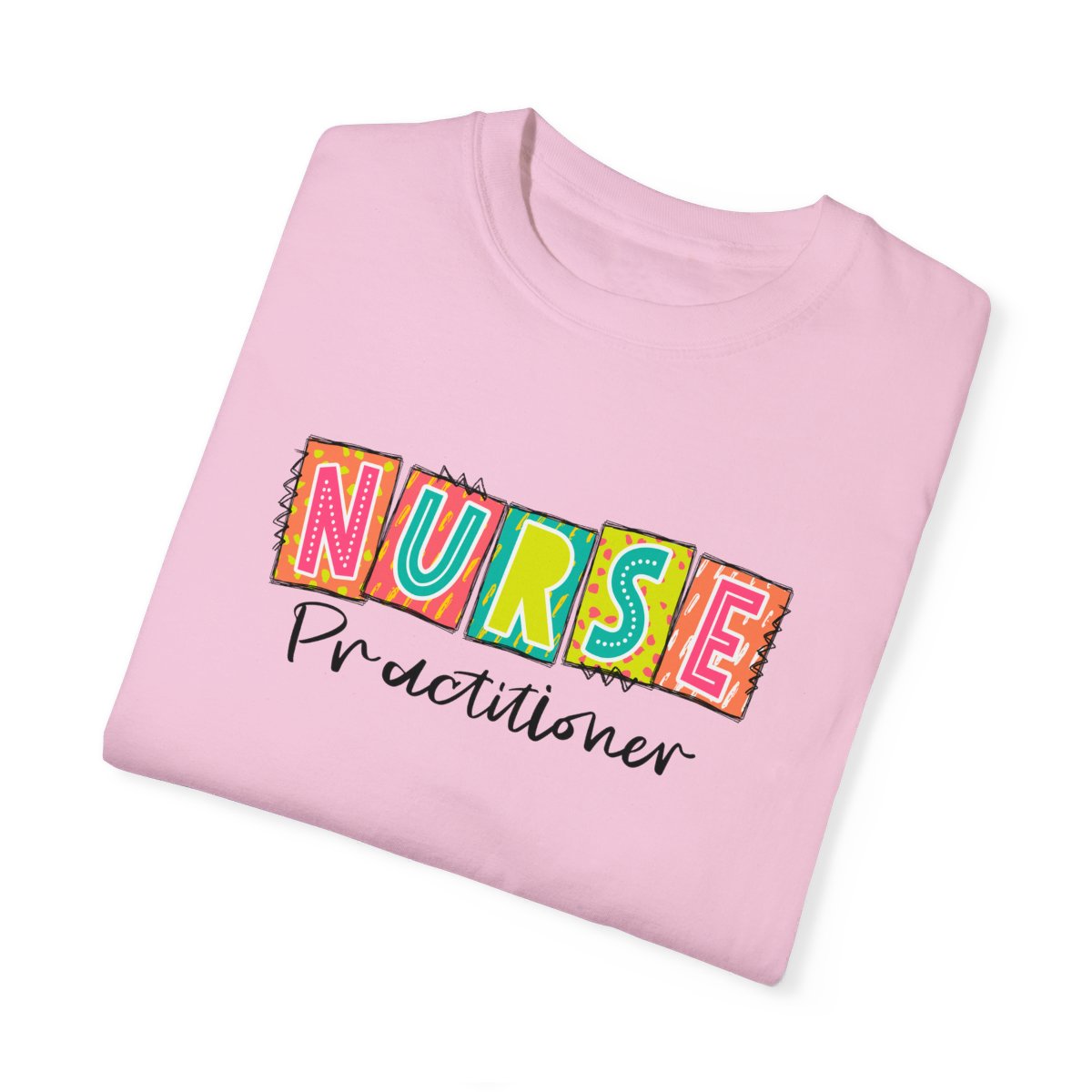 Nurse Practitioner Neon Blocks Short Sleeve Tee