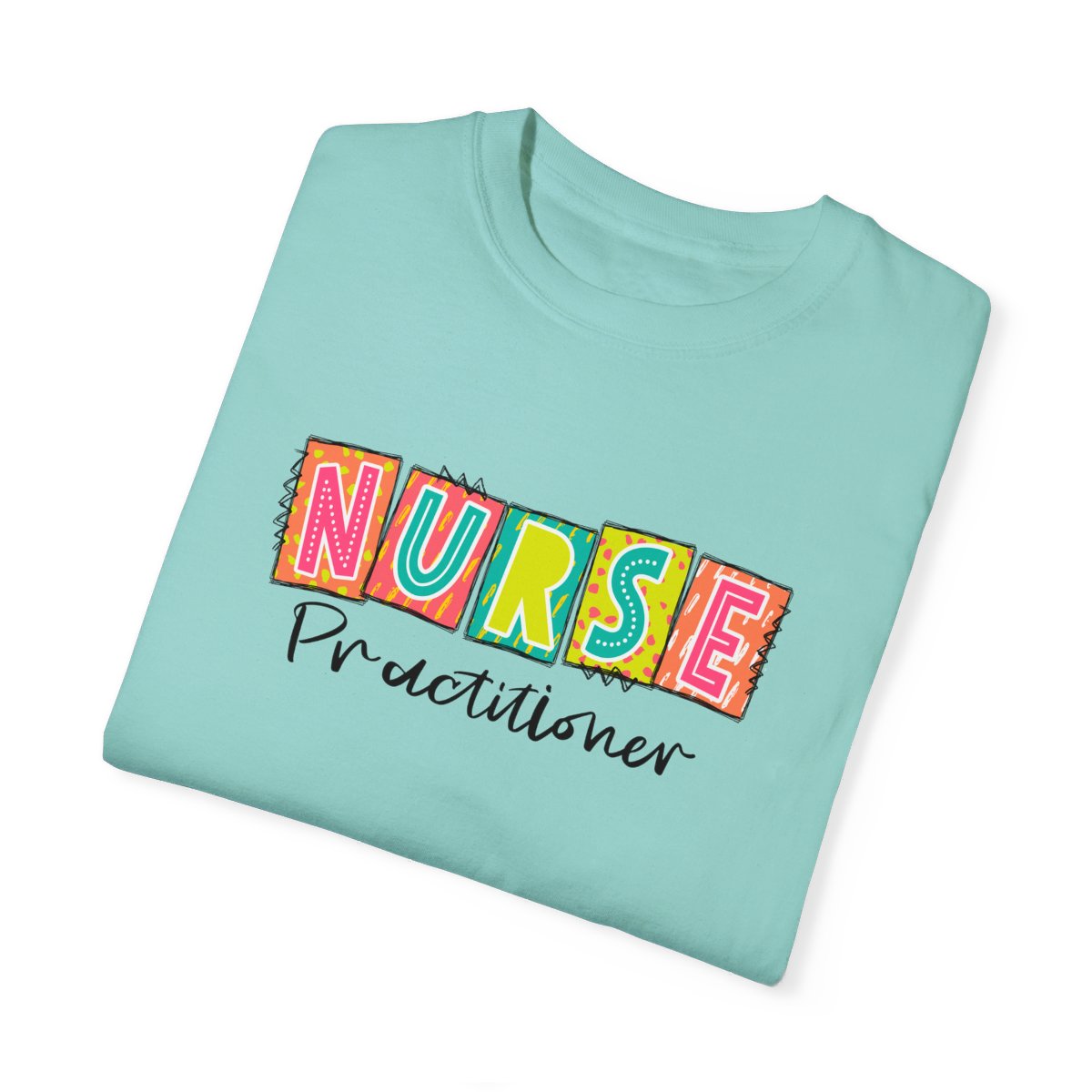 Nurse Practitioner Neon Blocks Short Sleeve Tee