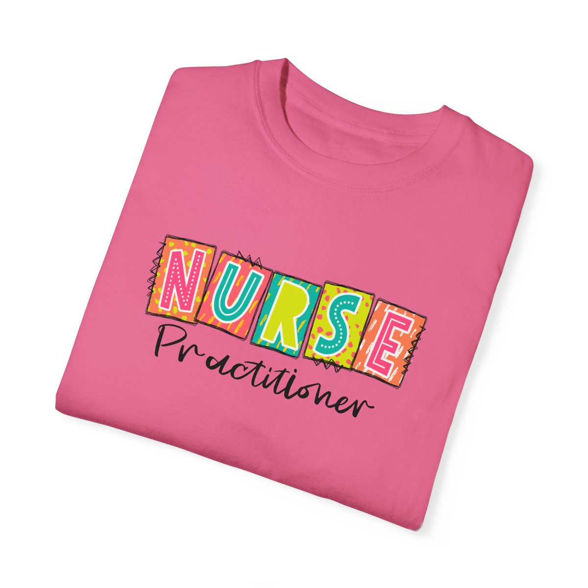 Nurse Practitioner Neon Blocks Short Sleeve Tee