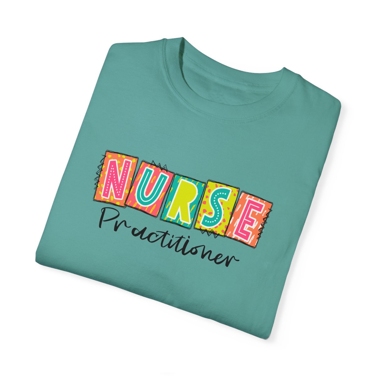 Nurse Practitioner Neon Blocks Short Sleeve Tee