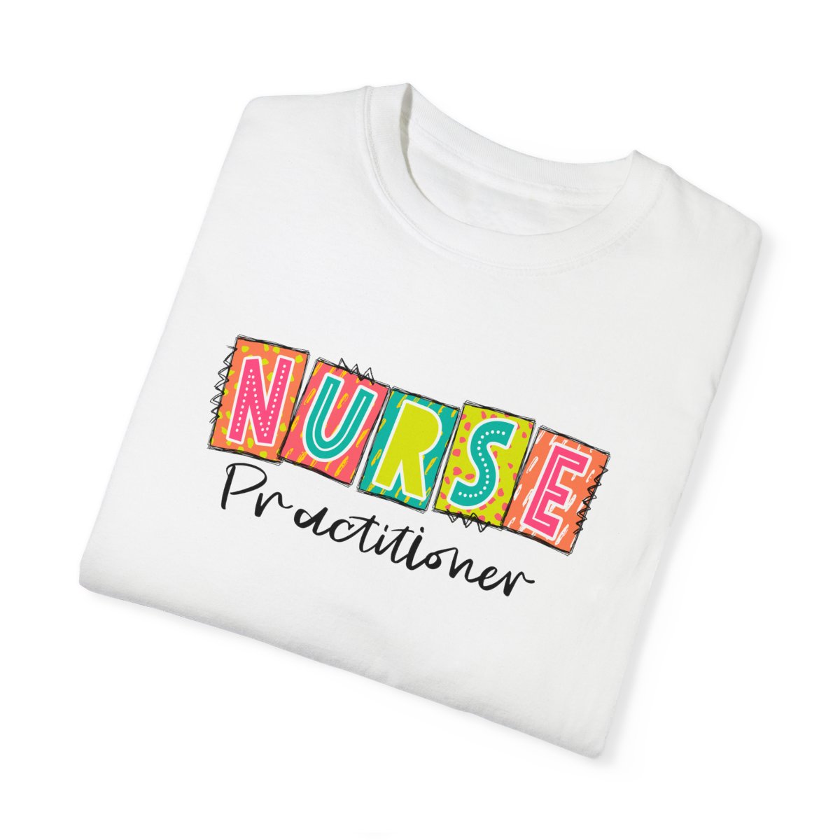 Nurse Practitioner Neon Blocks Short Sleeve Tee