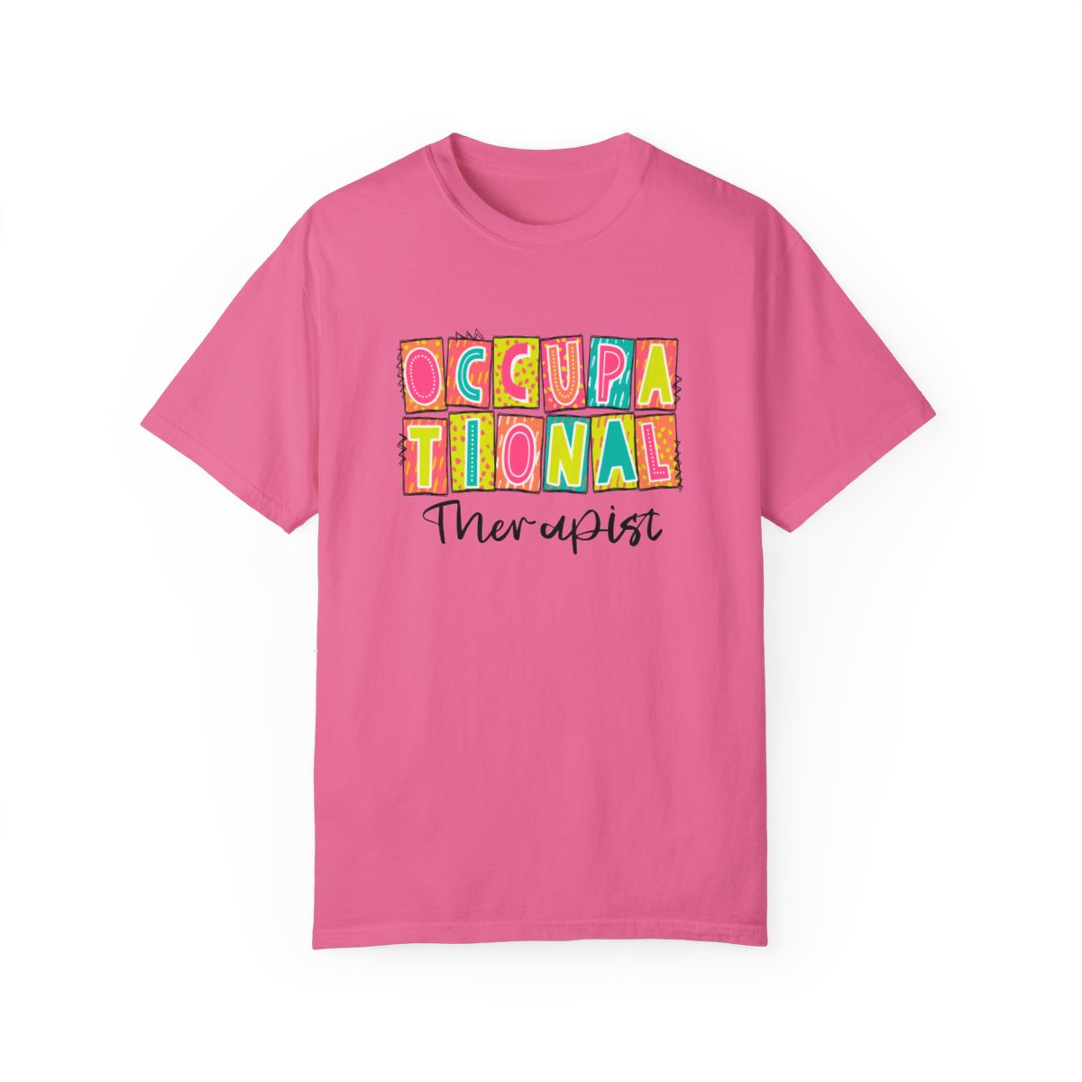 Occupational Therapist Neon Blocks Short Sleeve Tee