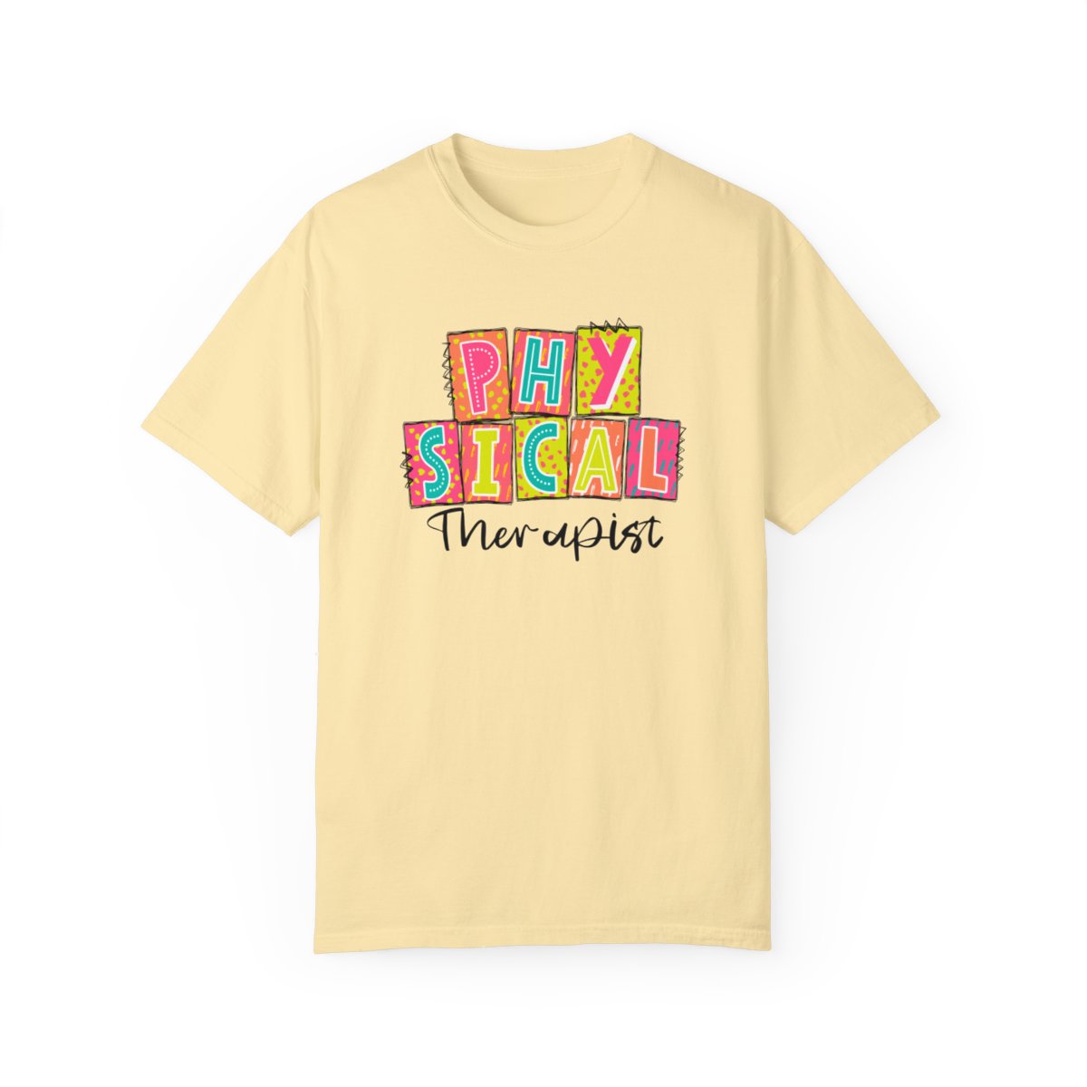 Physical Therapist Neon Blocks Short Sleeve Tee