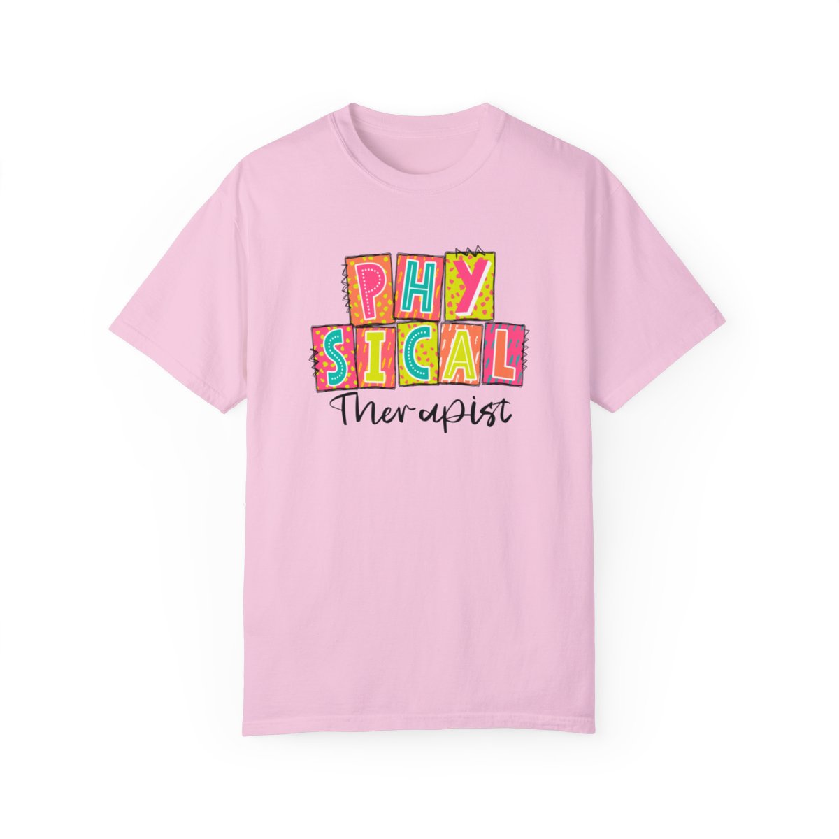 Physical Therapist Neon Blocks Short Sleeve Tee